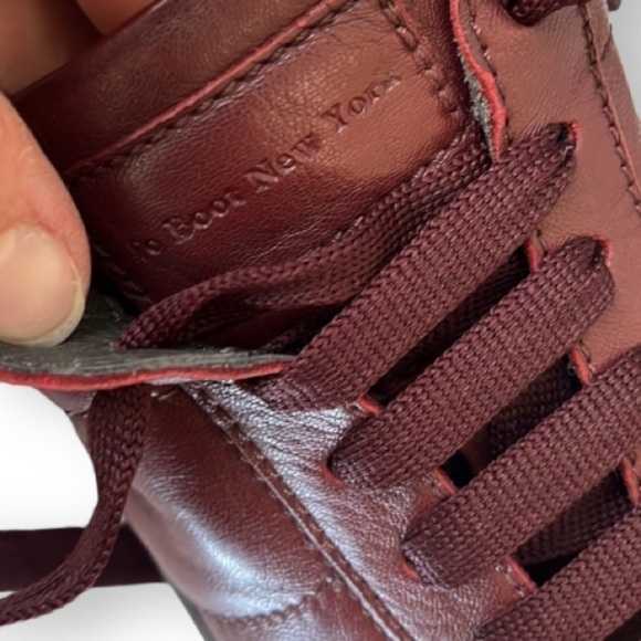NWT To Boot NY Adam Derrick Colton Lace Up Leather Sneakers in Brandy Brown - Picture 5 of 11